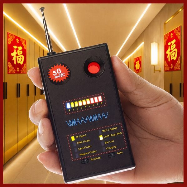 (進階版)多功能 無線電波-防竊聽-防偷拍-防手機 探測器/ 探測Micro SD記憶卡(插卡式)隱藏攝影機 / 探測磁吸式 GPS 追蹤器(定位器) / 探測待機手機 / 手機偵測器 / 探測僅記憶卡的針孔 / 發現隱藏式錄音機(筆)